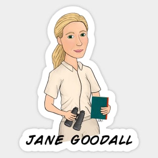 Young Jane Goodall Sticker